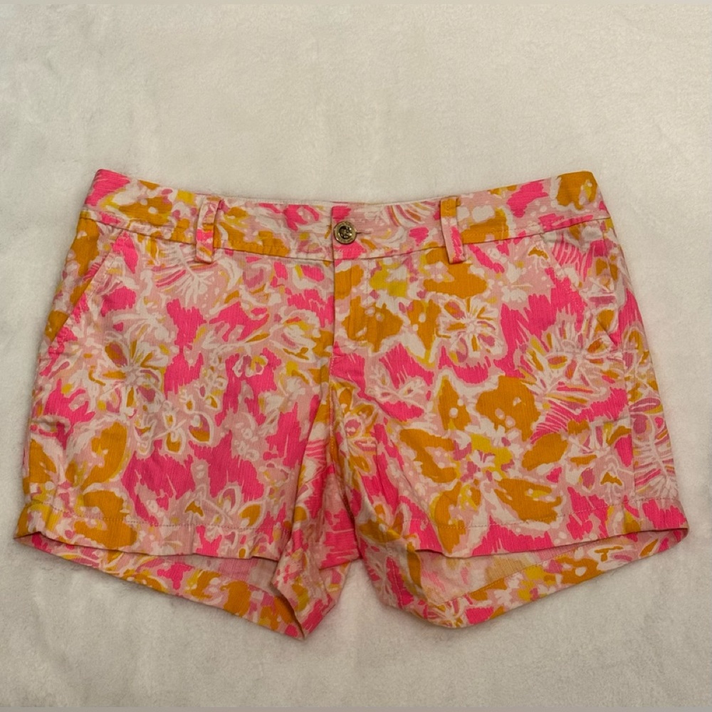 Lilly Pulitzer Callahan Shorts Ooh LaLa Kir Royal-Sz 10- EUC